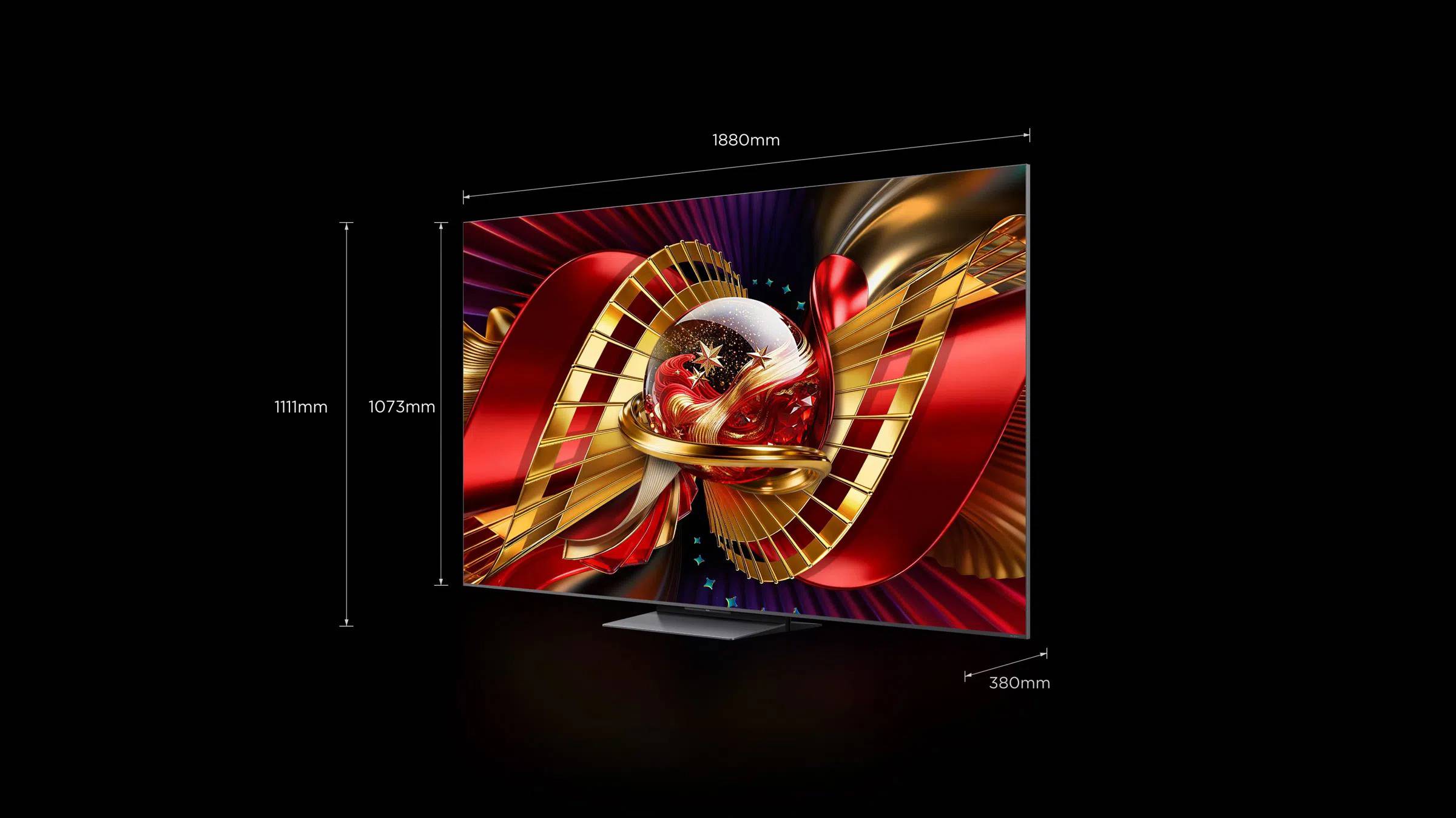 Kích thước lắp đặt tivi TCl 85C8l 